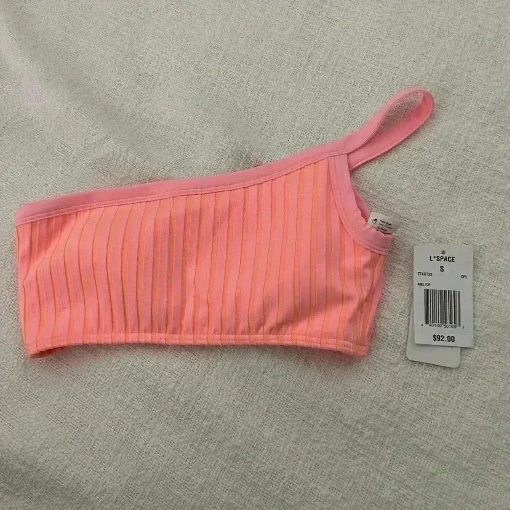 NWT L space Axel bikini top pink size S